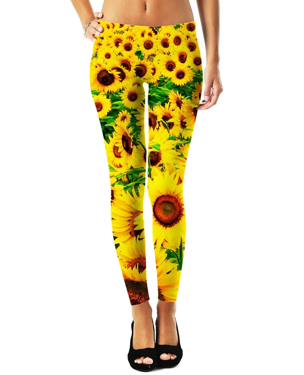 Women Leggings Fashion 3D Digital Printing Weed/Palm Trees/Sunflower Leggings Sexy Elastic Female Skinny Leggings Gothic DDK3