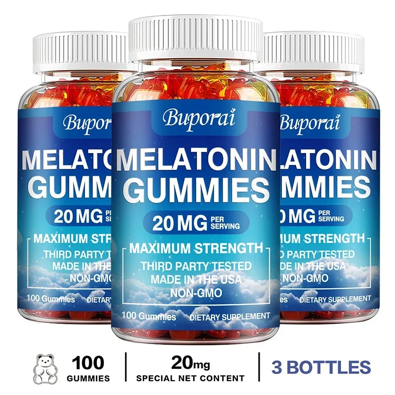 Melatonin 20 Mg Gummies - Relieve Insomnia Healthy Sleep Quality Deep Sleep Stress Relief