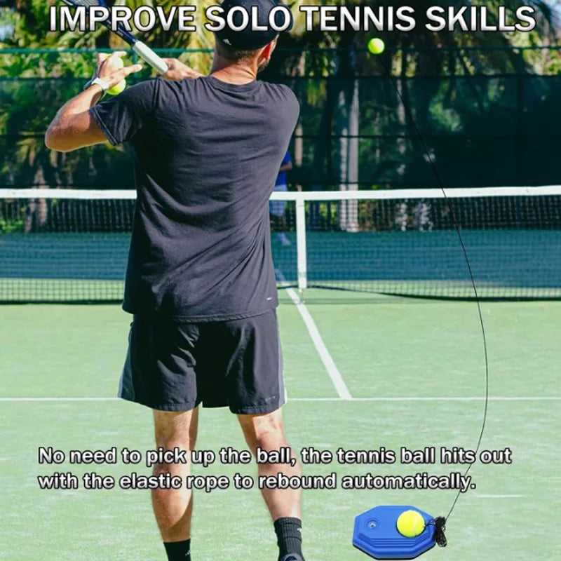 Tennis Racket Kit 1 Set Including Rebound Trainer Tennis Balls Sweatband Storage Bag for Two People Practice Training