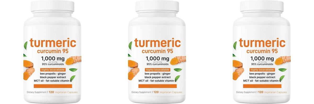 Turmeric Curcumin Supplement 1,000mg–95% Curcuminoids with Black Pepper & Ginger–Supports Joint & Antioxidant Health 120Capsules