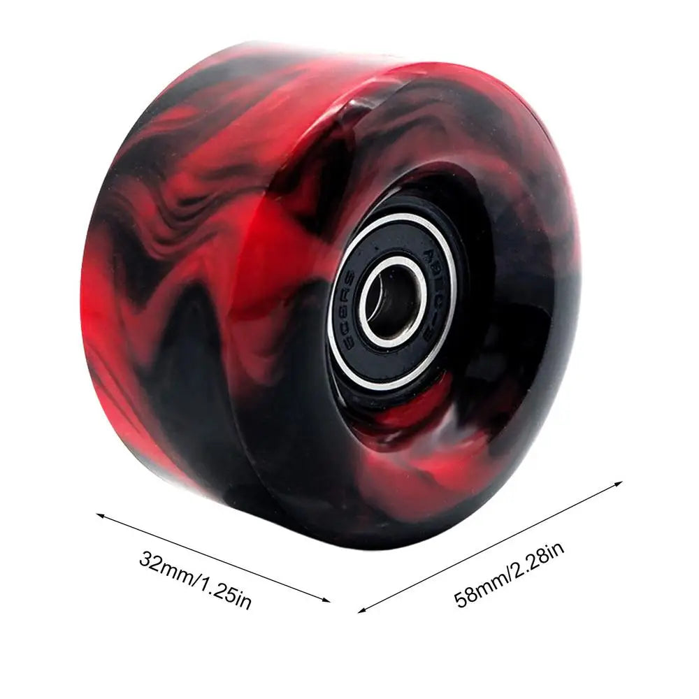 Roller Skate Wheels Indoor Roller Skate Wheel With Bearing PU Wheel Installed For Quad Skates And Skateboard Indoor/Outdoor Use