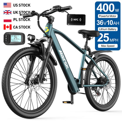 Aairsk Factory Direct Sales Electric Bike Bicicleta Moped Style Ebike Electric Bike Front Suspension Cycling for Adults