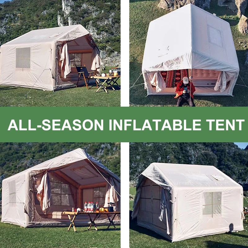 Custom Outdoor Camping Tent Factory-issued Manual Electric Inflatable Oxford Cloth Roof Thickened Rain Hut Waterproof