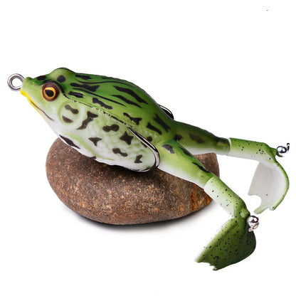 1PCS Double Propeller Rotating Leg Soft Frog Fishing Lure 9.5cm/13.5g Artificial Bait Crankbait Topwater Carp Fishing Tackle