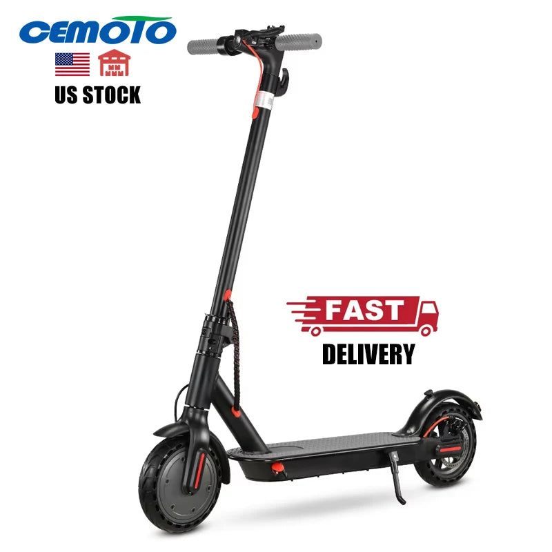 Usa Stock 36V 350W 10.4Ah Long Range Folding E Scooter 8.5 Inch Solid Tire 25 km/h Foldable Electric Scooter for Sale