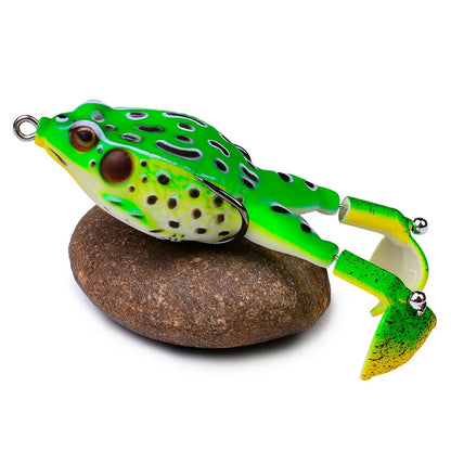 1PCS Double Propeller Rotating Leg Soft Frog Fishing Lure 9.5cm/13.5g Artificial Bait Crankbait Topwater Carp Fishing Tackle