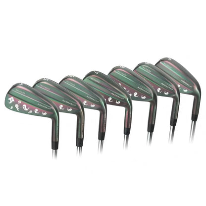 Forged Iron Set (4-PW) Hollow Dual-Slice Right Handed Men  Stainless Steel Head Shaft with Rubber Grip Golf  Iron Clubs