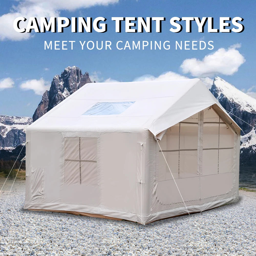 Custom Outdoor Camping Tent Factory-issued Manual Electric Inflatable Oxford Cloth Roof Thickened Rain Hut Waterproof
