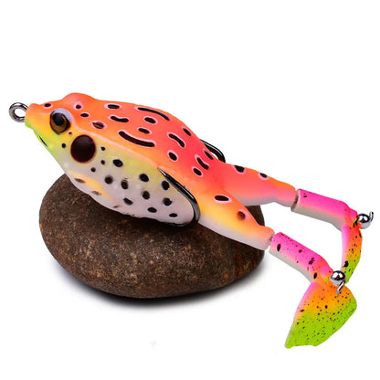 1PCS Double Propeller Rotating Leg Soft Frog Fishing Lure 9.5cm/13.5g Artificial Bait Crankbait Topwater Carp Fishing Tackle