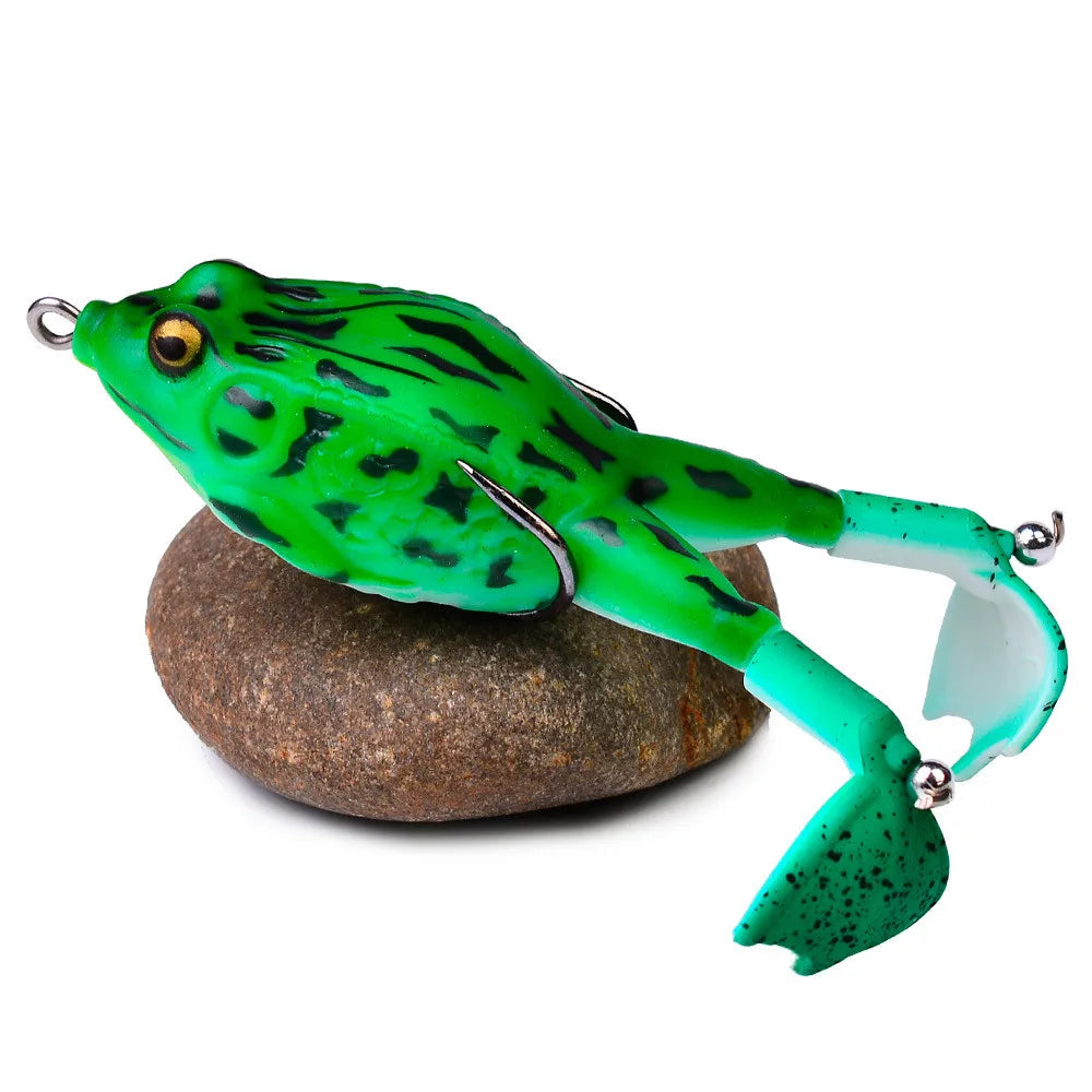 1PCS Double Propeller Rotating Leg Soft Frog Fishing Lure 9.5cm/13.5g Artificial Bait Crankbait Topwater Carp Fishing Tackle