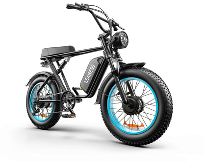Hybrid Electric Bike 2000W Fatbike Mountain Fat Tire E Bike With Full Suspension