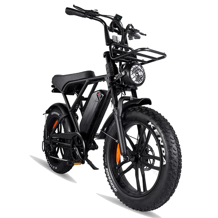 E-bike Fat Tyre Electric Bicycle 20inch 750w Electric Bike E Bike High Speed Mountain Ebike H9 Fatbike With Front Shelf