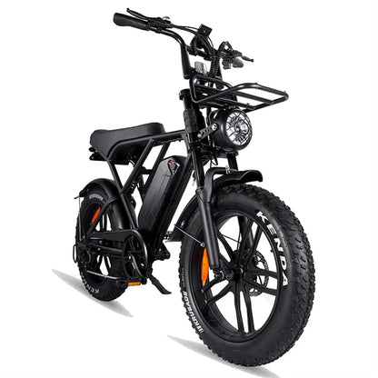 E-bike Fat Tyre Electric Bicycle 20inch 750w Electric Bike E Bike High Speed Mountain Ebike H9 Fatbike With Front Shelf