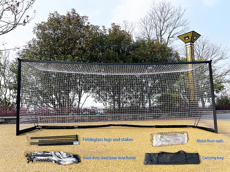 US Stock Dropshipping 12x6ft Portable Soccer Goal Steel Tube Durable Net Carrying Bag Quick Setup and Disassembling