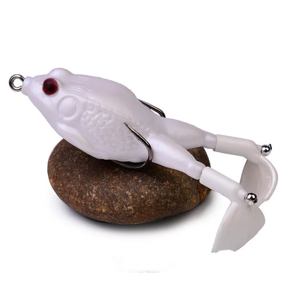 1PCS Double Propeller Rotating Leg Soft Frog Fishing Lure 9.5cm/13.5g Artificial Bait Crankbait Topwater Carp Fishing Tackle