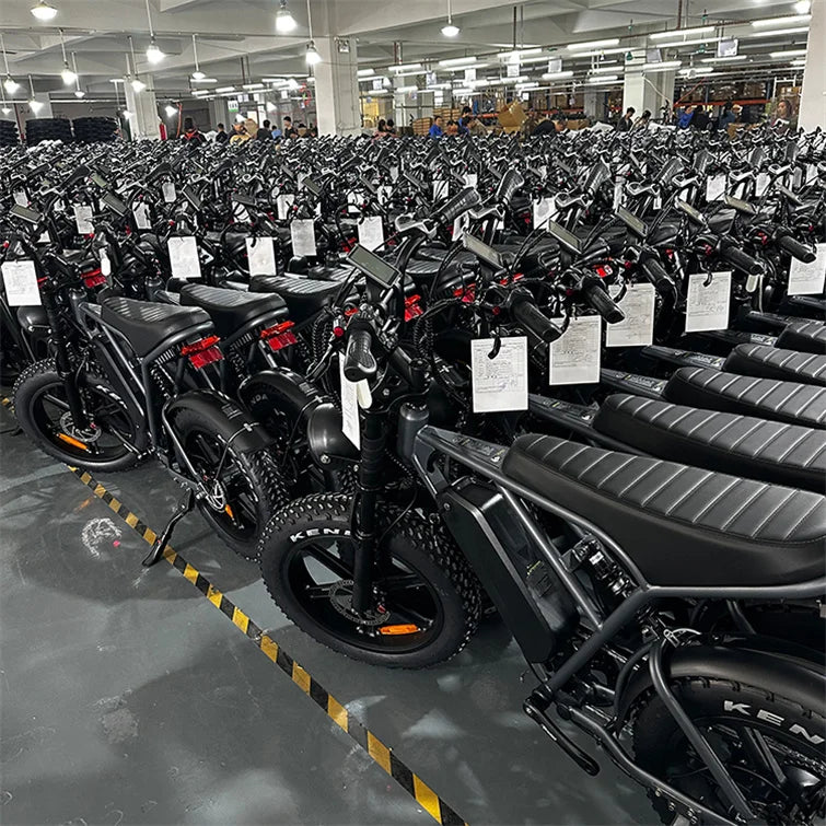 E-bike Fat Tyre Electric Bicycle 20inch 750w Electric Bike E Bike High Speed Mountain Ebike H9 Fatbike With Front Shelf