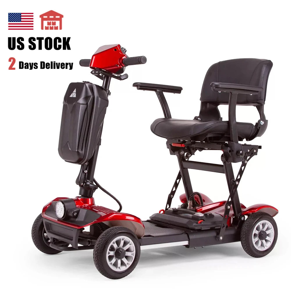 Free Shipping Lightweight 4 Wheel Portable Handicapped Folding Mobility Scooter Elderly Foldable Medical Scooter for Disabled