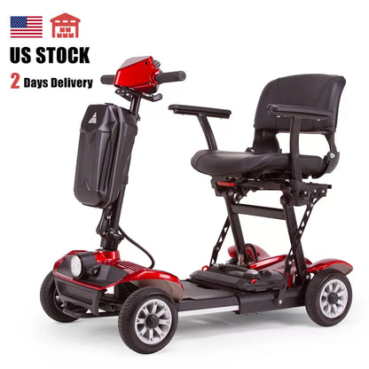 Free Shipping Lightweight 4 Wheel Portable Handicapped Folding Mobility Scooter Elderly Foldable Medical Scooter for Disabled