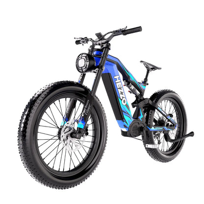 HEZZO K9 Carbon Ebike 52V 1000W Central Motor Electric Fat/Snow Bike 21Ah Lithium Battery 70km/h 160NM 26Inch 9-Speed Full