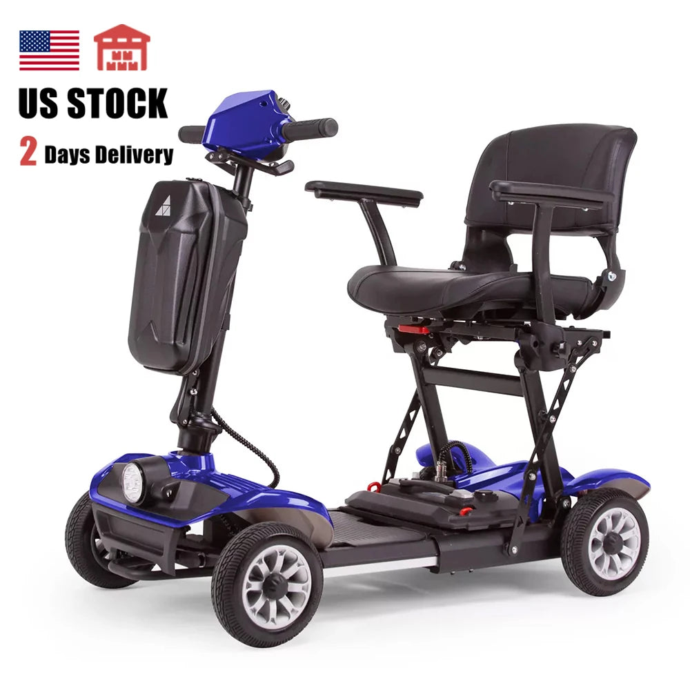 Free Shipping Lightweight 4 Wheel Portable Handicapped Folding Mobility Scooter Elderly Foldable Medical Scooter for Disabled