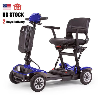 Free Shipping Lightweight 4 Wheel Portable Handicapped Folding Mobility Scooter Elderly Foldable Medical Scooter for Disabled