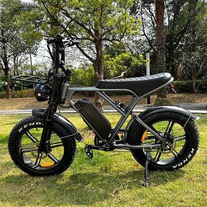 E-bike Fat Tyre Electric Bicycle 20inch 750w Electric Bike E Bike High Speed Mountain Ebike H9 Fatbike With Front Shelf