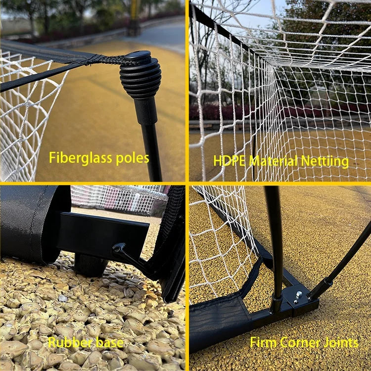 US Stock Dropshipping 12x6ft Portable Soccer Goal Steel Tube Durable Net Carrying Bag Quick Setup and Disassembling