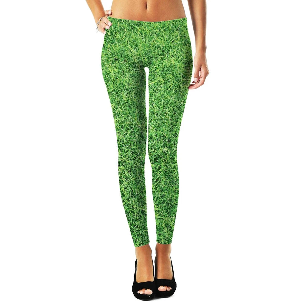 Women Leggings Fashion 3D Digital Printing Weed/Palm Trees/Sunflower Leggings Sexy Elastic Female Skinny Leggings Gothic DDK3