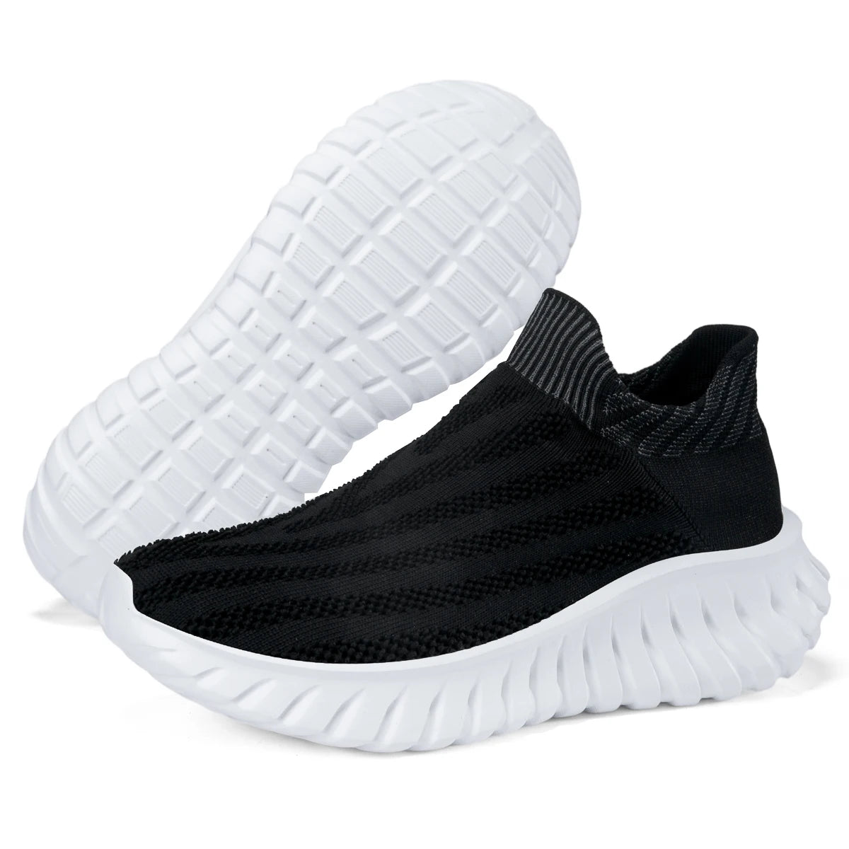 Men's One Foot Walking Shoes Anti Slip Running Shoes, Breathable Thick Soled Shoe Lightweight Fitness Casual Sneakers for Women