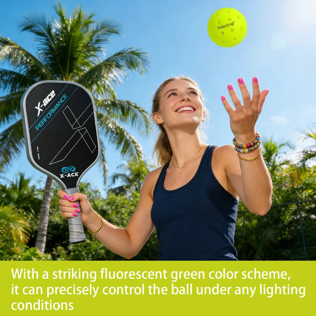 Pickleball Ball 40 Hole,6/12/24/30Pcs,Professional Competition Training for Pickleball, Stable Flight, Pickle King Ball
