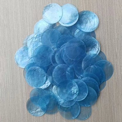 5cm DIY White Capiz Shell with Two Holes Sea Shell Bulk Capiz Shells for Decor DIY Wind Chimes & Crafts Jewellery Accessories