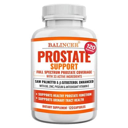 Prostate Supplements, Saw Palmetto Prostate Health Support with 33 Ingredients for Healthy Urination Frequency & Improve Sleep