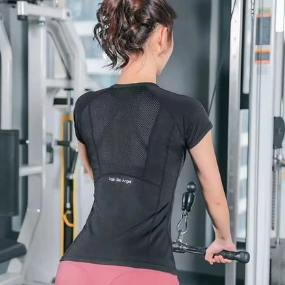 Outdoor Sports Shirt Sportswear Yoga Wear Women's Sports T-Shirt Fitness Clothes Running Yoga Top Female Workout Tops T-shirt