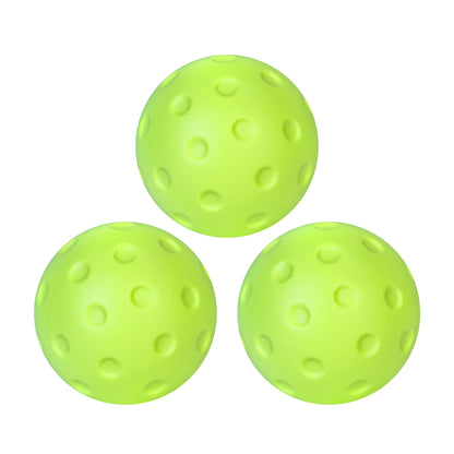 3PCS Indoor Pickleball Balls Silent Pickleballs 74mm Quite Warm Up Pickleball Drills Soft Hollow Practice Low Noise Pickle Ball