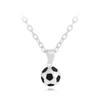 Fashion Sporty Necklace Football Pendant with Chain Soccer Necklace Gold /Siliver Color Men/Women Sport Ball Jewelry Gift