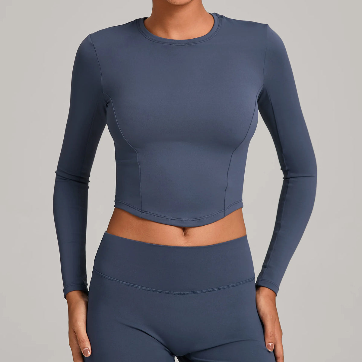 Gym Workout Top Women's Winter Tight-Fitting Long-Sleeved Yoga Sports Fitness Clothes Pilates Running Sports Long-Sleeved Tops