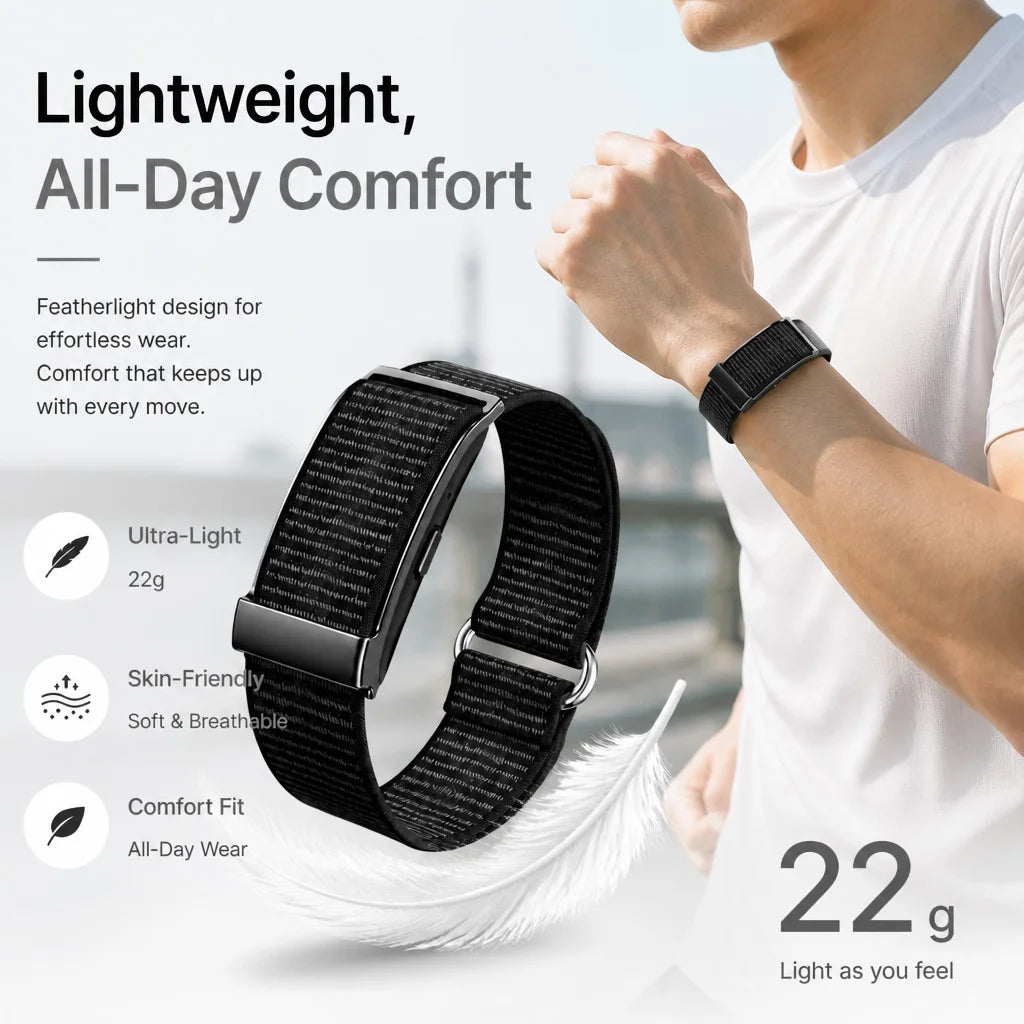 TG29 Screenless Fitness Tracker Smart Band, 107 Sport Modes, Up to 25-Day Battery, IP68 Water Resistant, Lightweight Adjustable