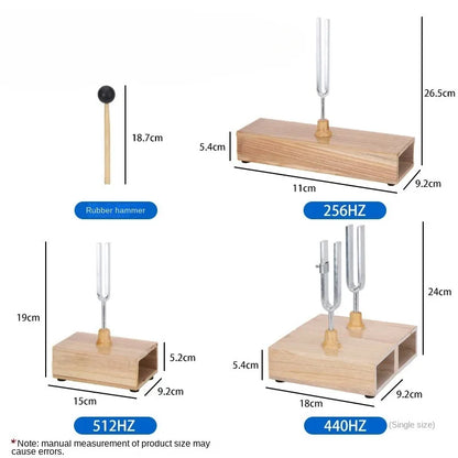 256/440/512HZ Tuning Fork, Tuning Fork Resonance Box, Chakra Tuning Forks for Sound Therapy, Yoga, Meditation and Relaxation