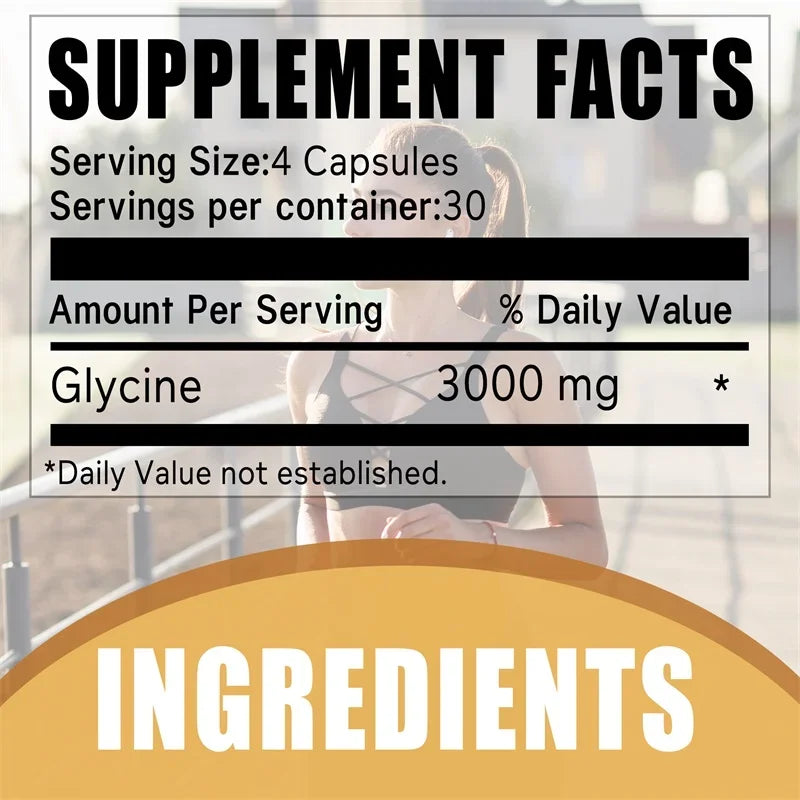 Glycine Supplement - Promotes Restful Sleep, Supports Cognitive Function, Emotional Balance and Neurological Health