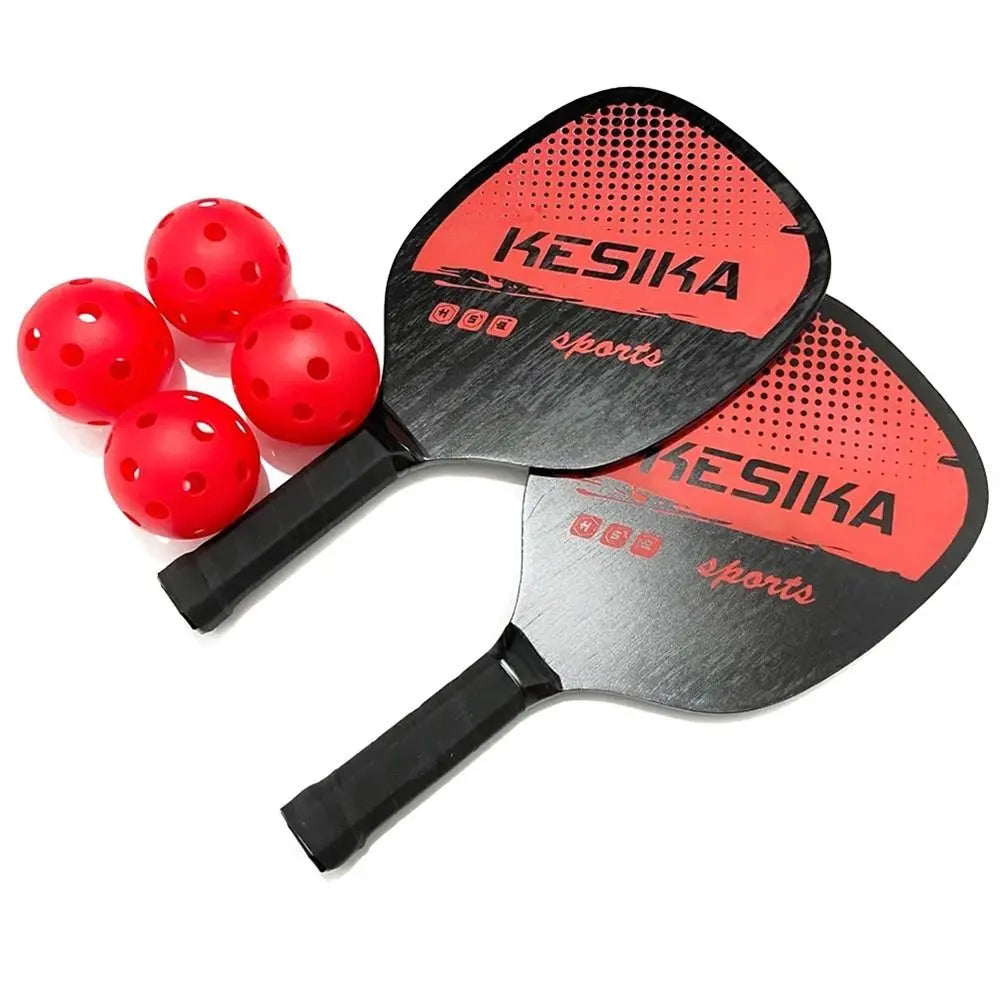Poplar Pickle Paddles Rackets Set Non-slip 4 Pickleballs Pickleball Balls with Carrying Bag Pickleball Paddles Alduld