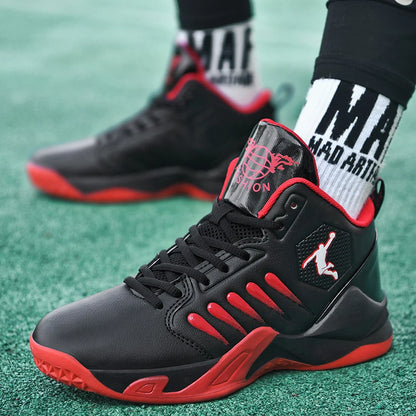 Men's Basketball Shoes Breathable Cushioning Non-Slip Wearable Runing Shoes Gym Training Athletic Basketball Sneakers for Women