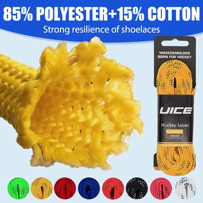 UICE Ice Hockey Skate Laces 84/96/108/120inch Skates Hockey Shoe Lacer Dual Layer Braid Reinforced Hockey Accessories