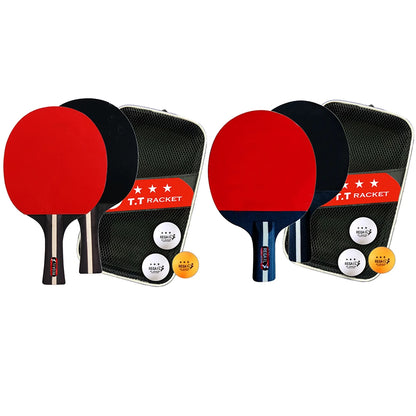 Table Tennis Racket 2 Rackets & 3 Balls Table Tennis Paddles Professional 2 Player Ping Pong Set for Beginners Training Game