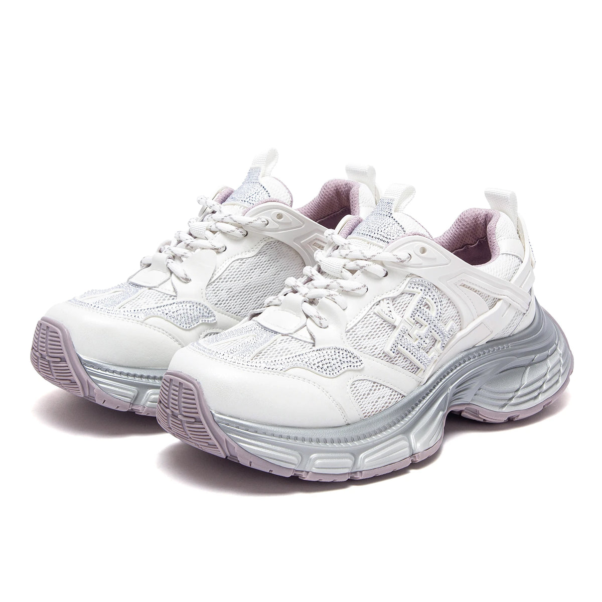 Women's Walking Shoes 2026 New Silver Lace Mesh Shoes Simple and Comfortable Outdoor