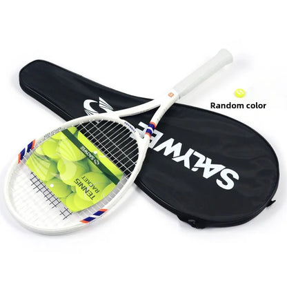 Professional Tennis Rackets Beginner Practice Tennis Rackets Durable Composite Carbon Training Racket Portable Sports Equipment