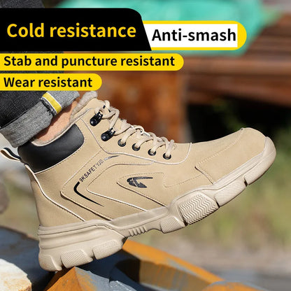 Winter Work Safety Shoes Men Safety Boots Anti-smash Anti-stab Work Shoes Sneakers Steel Toe Shoes Male Work Boot Indestructible