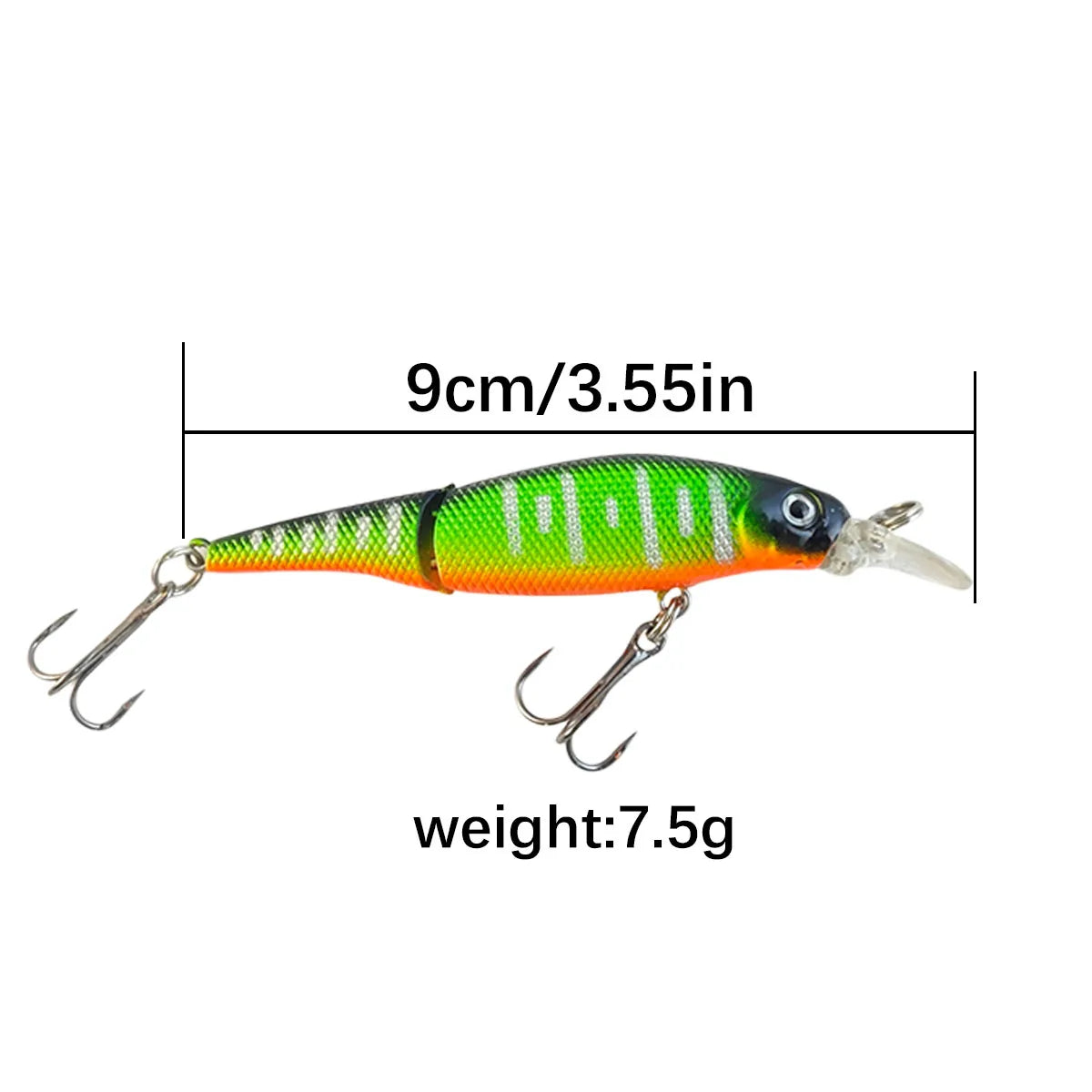Flicker Shad Jointed Fishing Hard Bait Fishing Lures Hard Bait Deep Diving Swimbait for Bass Trout Freshwater and Saltwater
