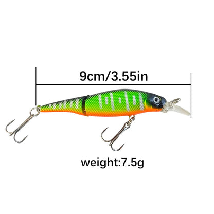 Flicker Shad Jointed Fishing Hard Bait Fishing Lures Hard Bait Deep Diving Swimbait for Bass Trout Freshwater and Saltwater