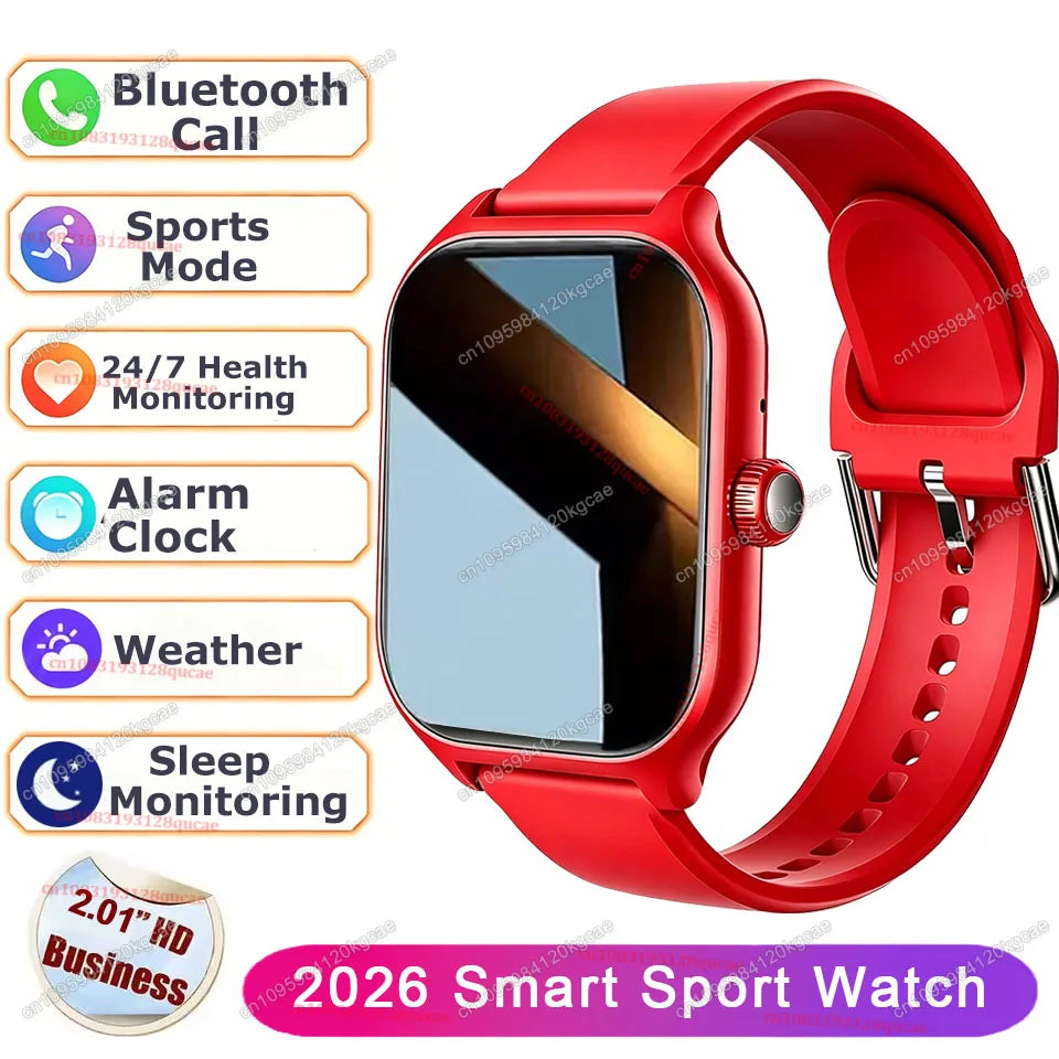 Smart Watch Men 2.01'' AMOLED Screen Waterproof Multiple Sport Mode Fitness HD Bluetooth Call Smartwatch Men Women Bracelet Ht30