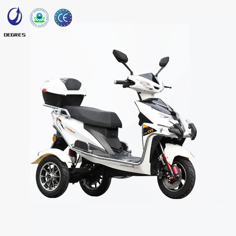 Electric Mobility Tricycle for Disabled Handicapped,3 Wheel Passenger Electric Scooter for Seniors, Heavy Duty Trike with Trunk